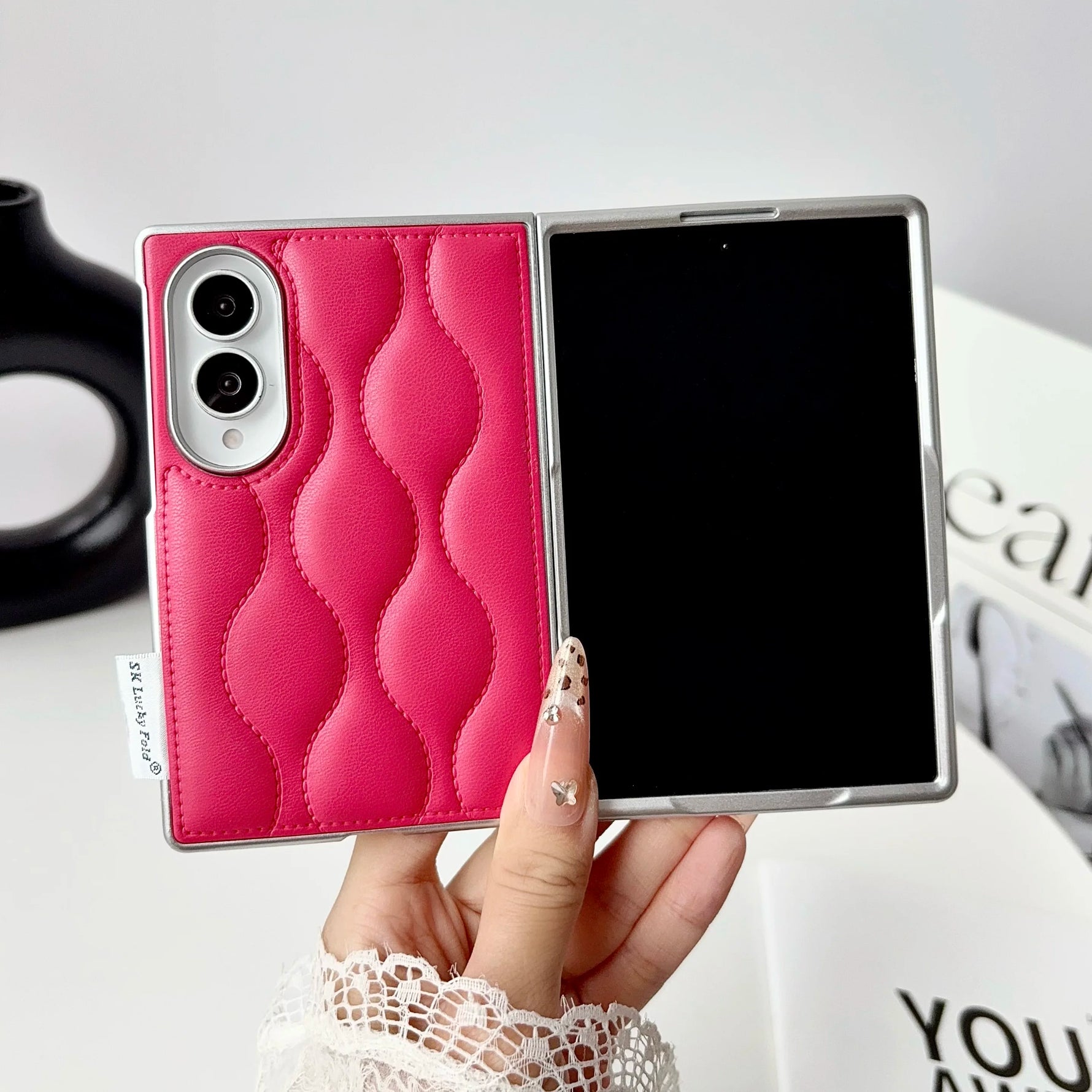 Premium Wave Texture Leather Protective Case for Samsung Galaxy Z Fold 8