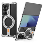 Samsung Galaxy Z TriFold Metal Frameless Case with 360° Rotating Stand