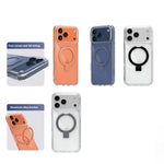 Crystal Clear Acrylic MagSafe Case with Alloy Stand for iPhone 17 Series