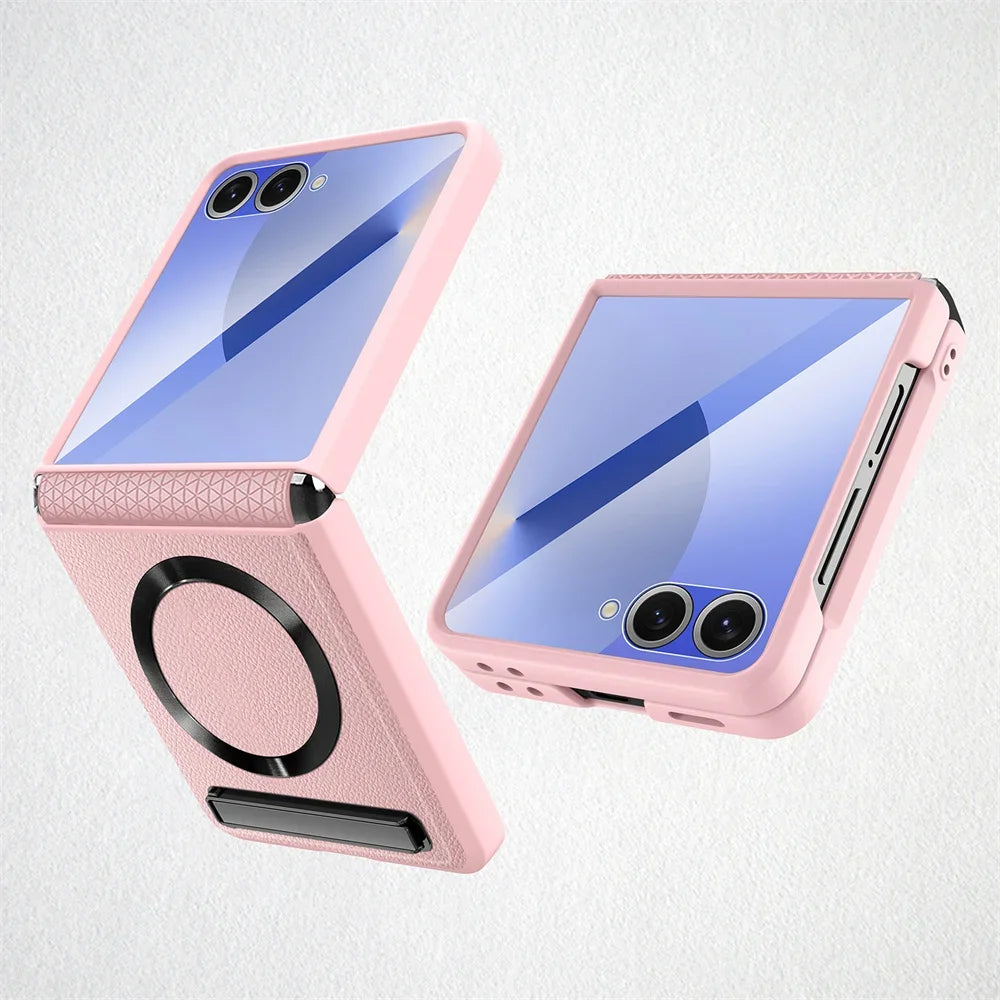 Protective Magnetic Case with Built-in Kickstand for Samsung Galaxy Z Flip 7