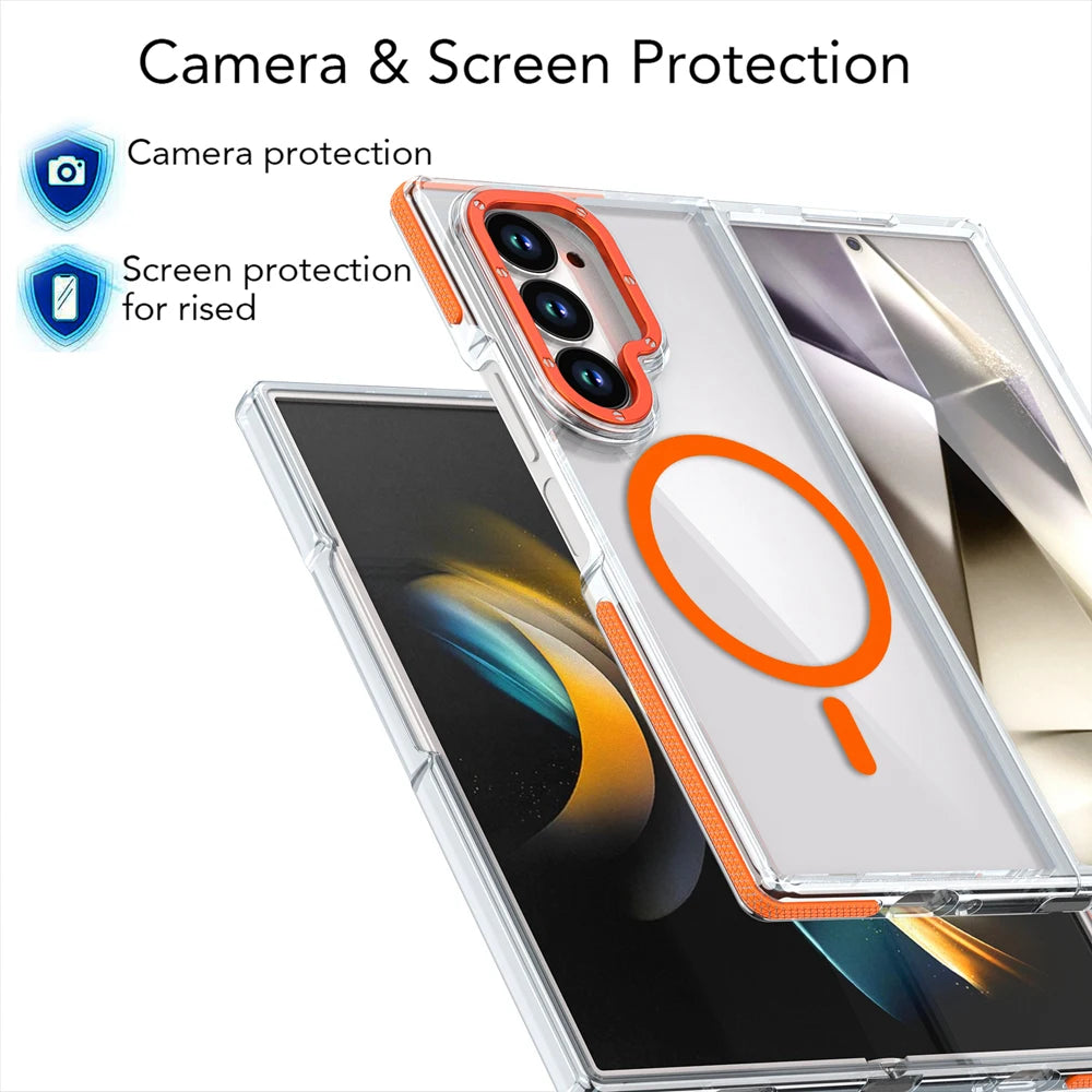 Samsung Galaxy Z Fold 6 Transparent Magnetic Protective Case