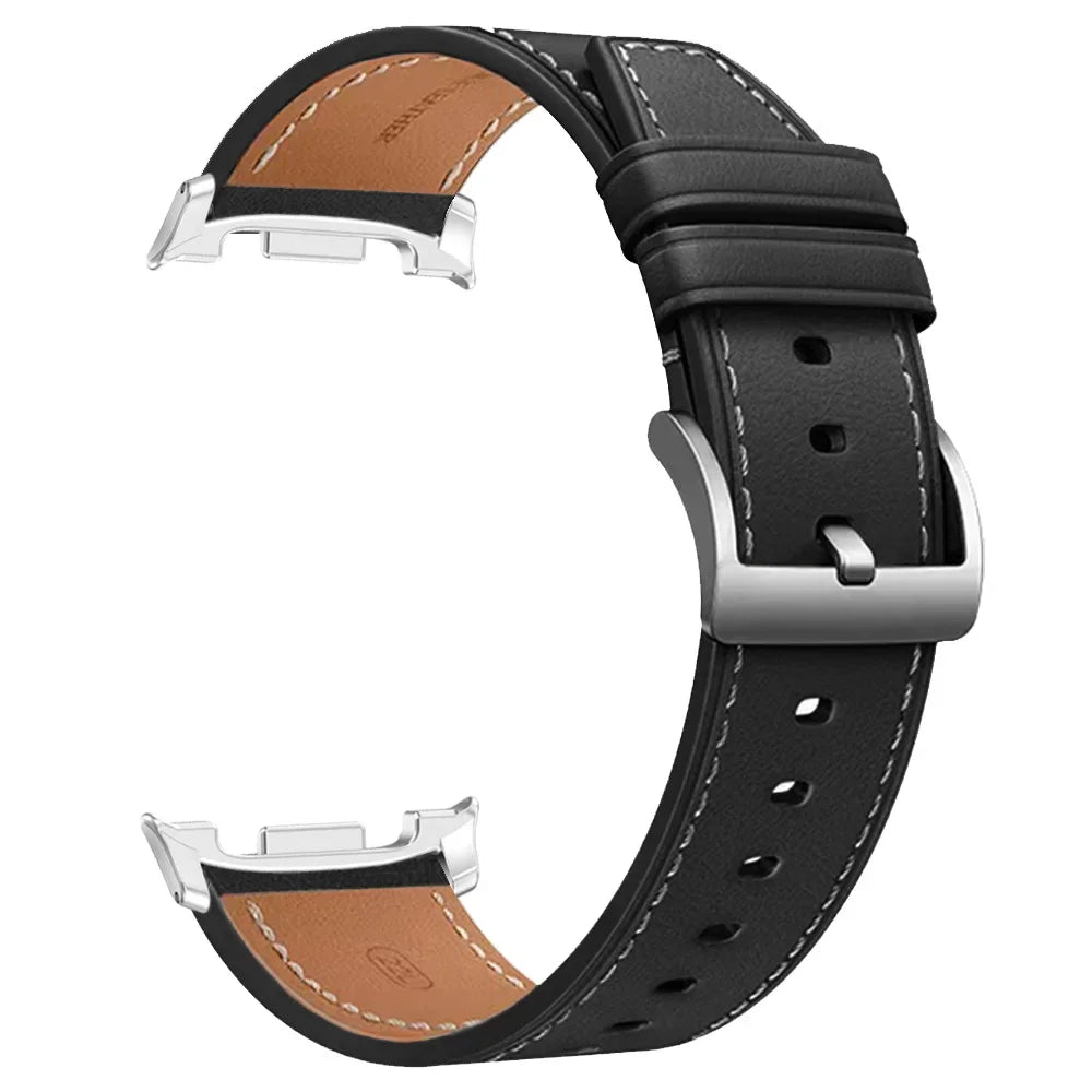 Leather Quick-Release Watch Strap with Pin Buckle Adjustment for Samsung Galaxy Watch 8 & Galaxy Watch 8 Classic