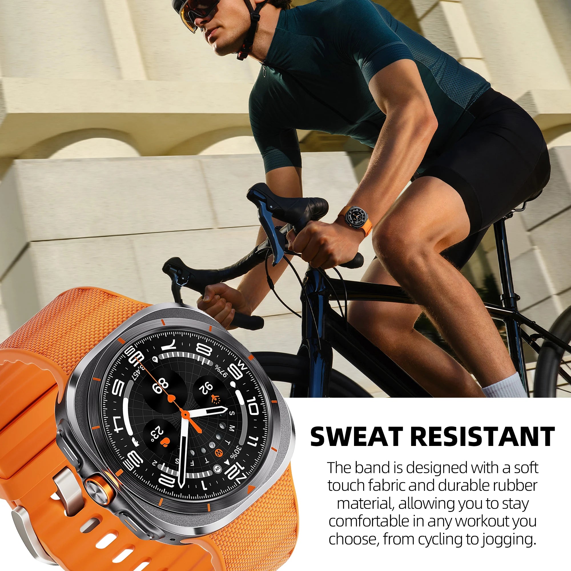 Hybrid Silicone & Nylon Sport Band for Samsung Galaxy Watch Ultra