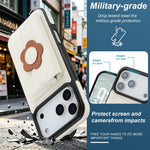 Crossbody Leather Wallet Case with Card Slots and Stand for iPhone 17 Series