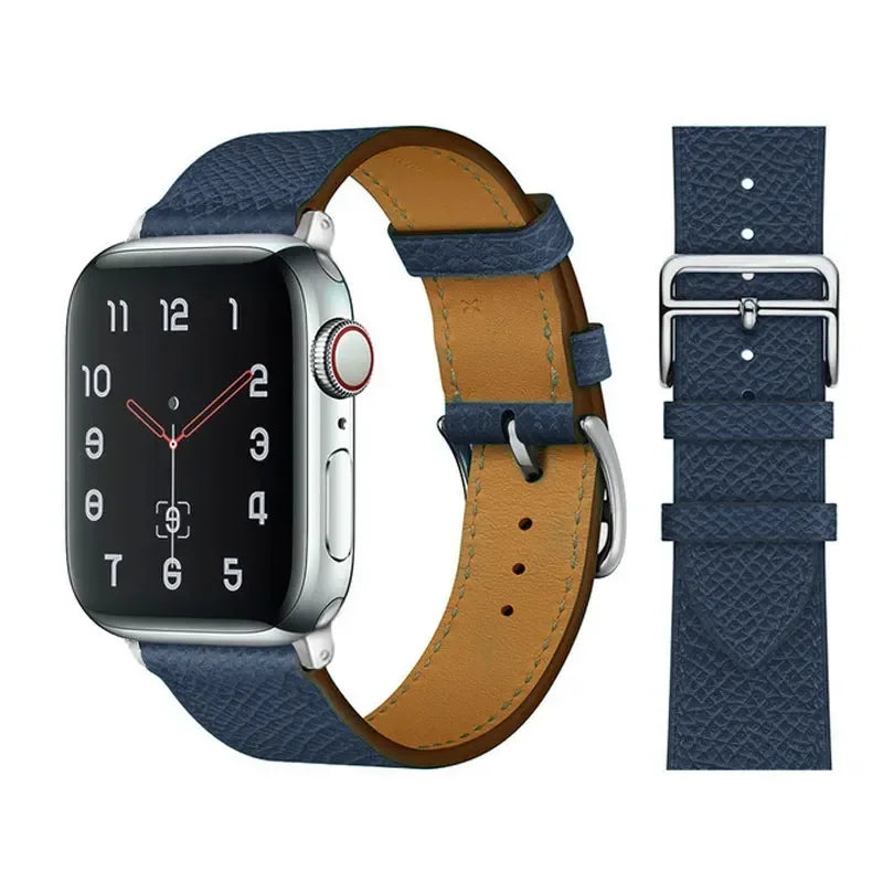 Premium Classic Leather Watch Strap for Apple Watch