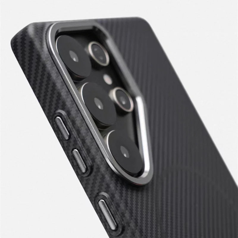 Ultrathin Magnetic Carbon Fiber PC Case for Samsung Galaxy S25 Series