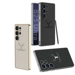 Premium Moose Pattern Leather Case with Soft Edge for Samsung Galaxy S25 Ultra