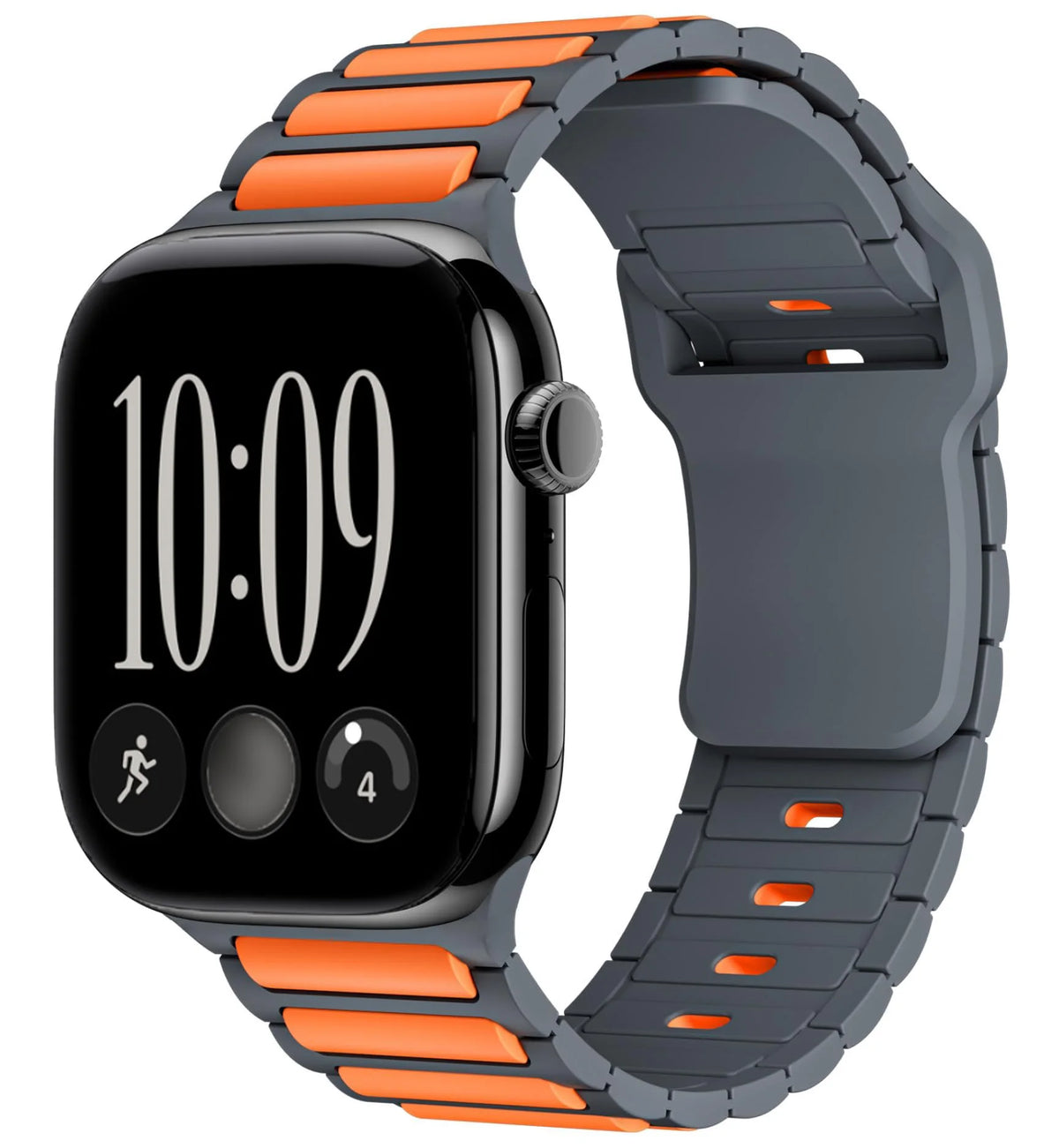 Silicone Quick-Release Band with Segmented Link Design for Apple Watch