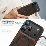 MagSafe Compatible Leather Flip Case for iPhone 17 Series
