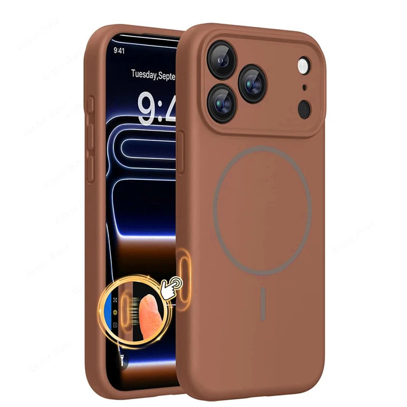 Soft-Touch Liquid Silicone MagSafe Case for iPhone 17 Series