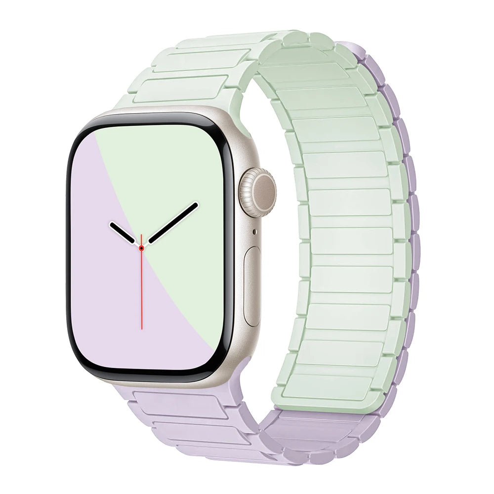Silicone Replacement Strap with Magnetic Closure for Apple Watch