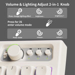 EWEADN V97 Cute Creamy Wireless Gaming Keyboard with RGB Backlight