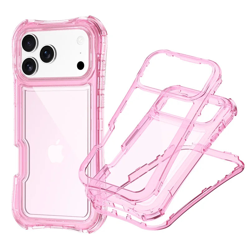 Drop-Resistant Clear Armor Case with Four-Corner Airbags for iPhone 17 Series