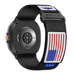 USA Flag Durable Nylon Bracelet for Samsung Galaxy Watch 8 & Galaxy Watch 8 Classic