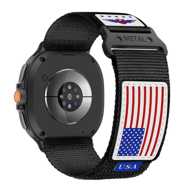 USA Flag Durable Nylon Bracelet for Samsung Galaxy Watch 8 & Galaxy Watch 8 Classic