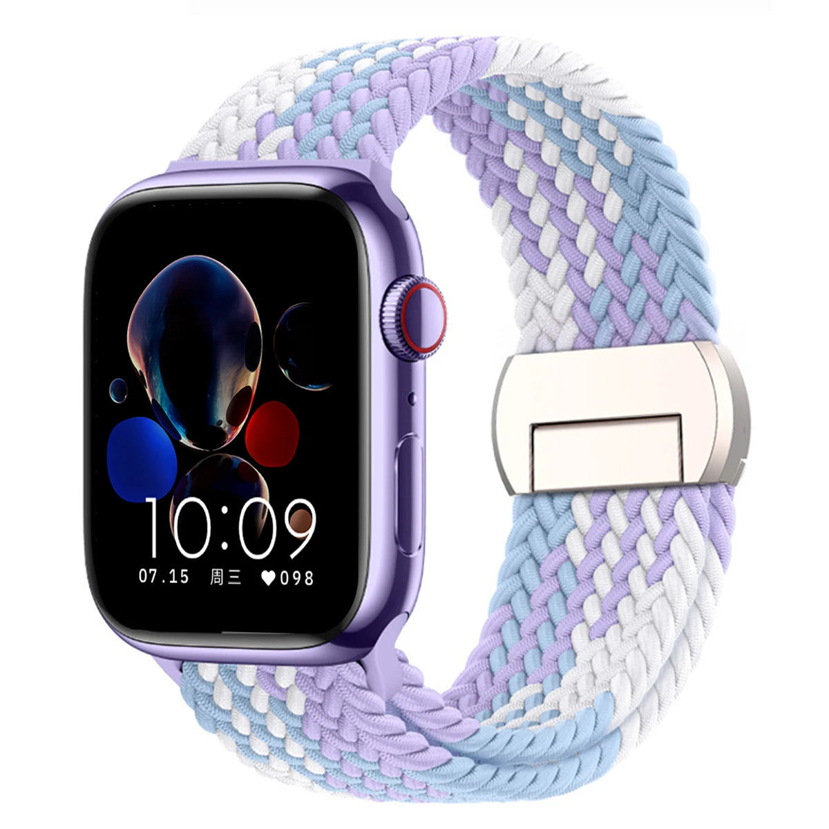 Stretchable Braided Solo Loop with Magnetic Closure for Apple Watch
