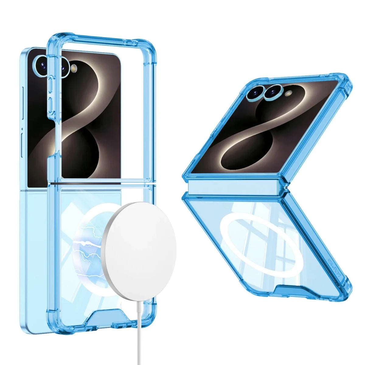 Clear MagSafe Bumper Case with Shockproof Corners for Samsung Galaxy Z Flip 8