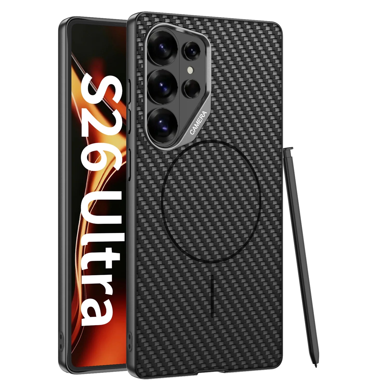 Shockproof PC Frame Leather Case for Samsung Galaxy S26 Ultra