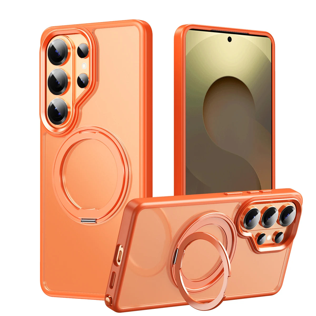 Shockproof Magnetic Case with Rotating Kickstand for Samsung Galaxy S26 Series