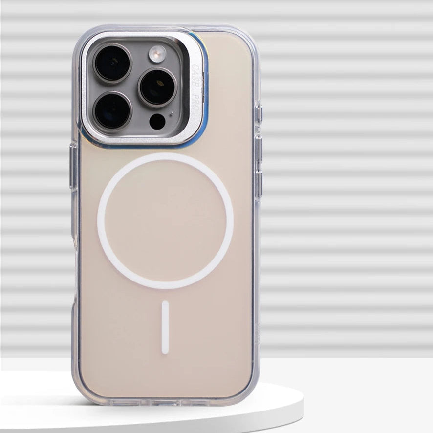 Premium Shockproof Laser Gradient MagSafe Case with Built-In Kickstand for iPhone 16 Series