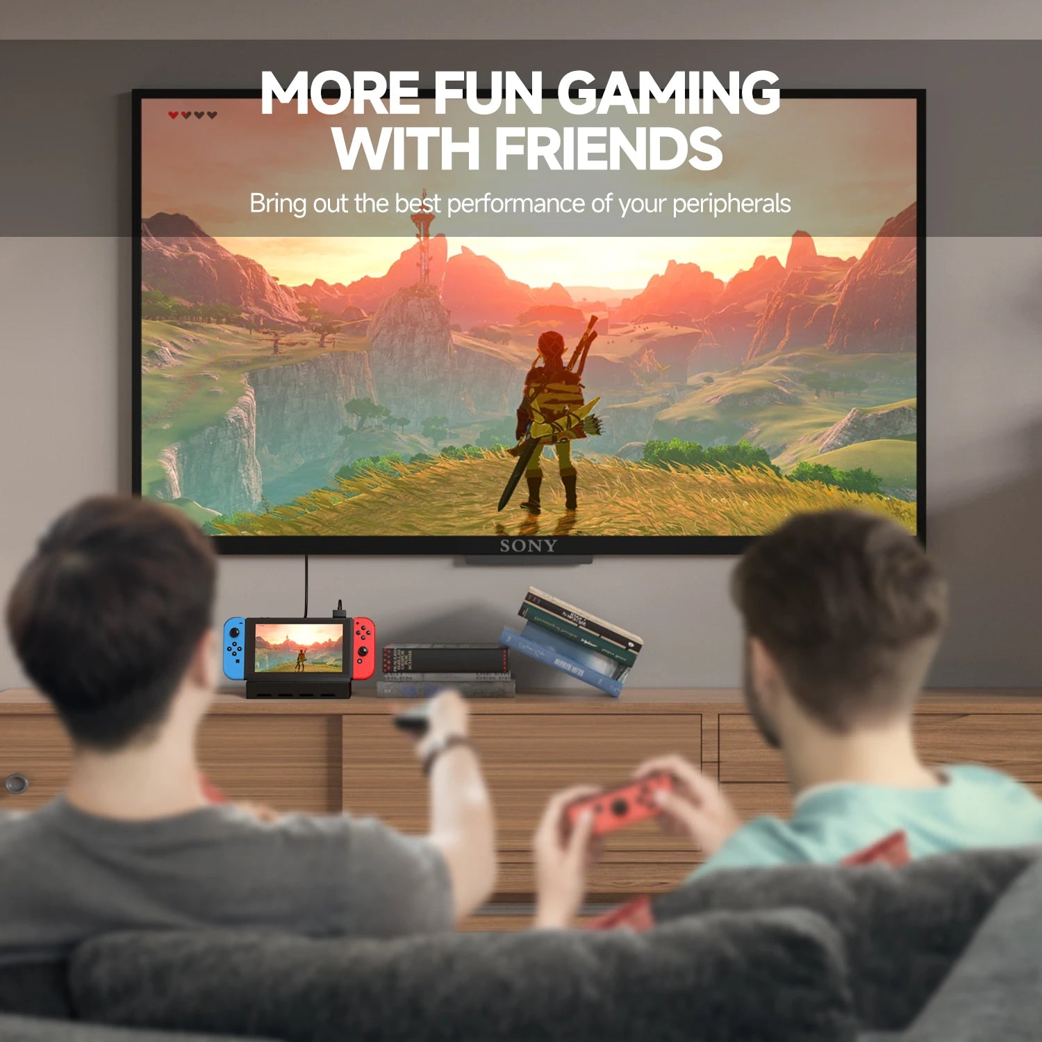 GOOJODOQ 8-in-1 Switch TV Docking Station with 4K HDMI Switch Adapter