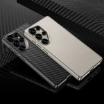 Shockproof Hard Shell Leather Case for Samsung Galaxy S25 Ultra