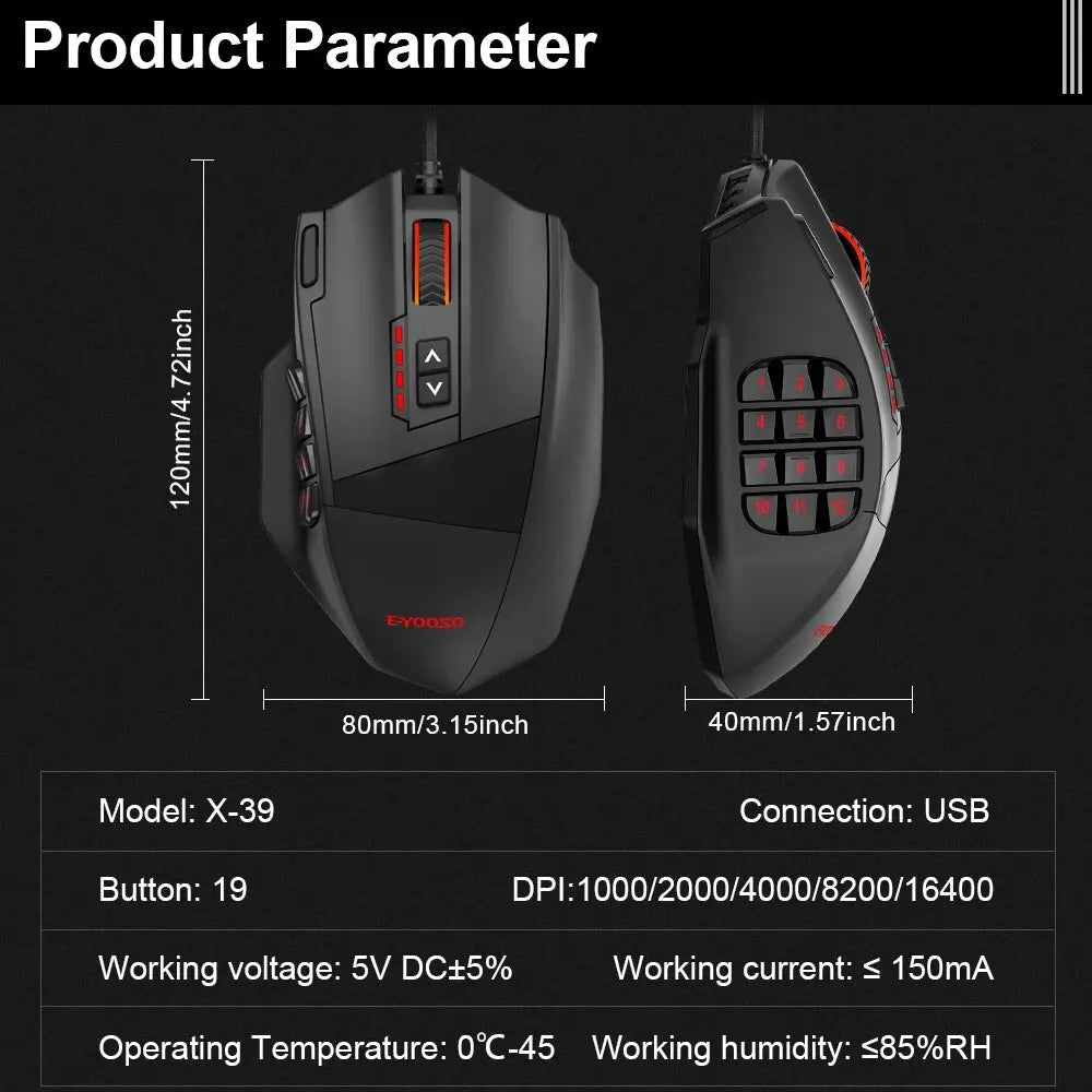 E-YOOSO X-39 High-Precision Wired Gaming Mouse