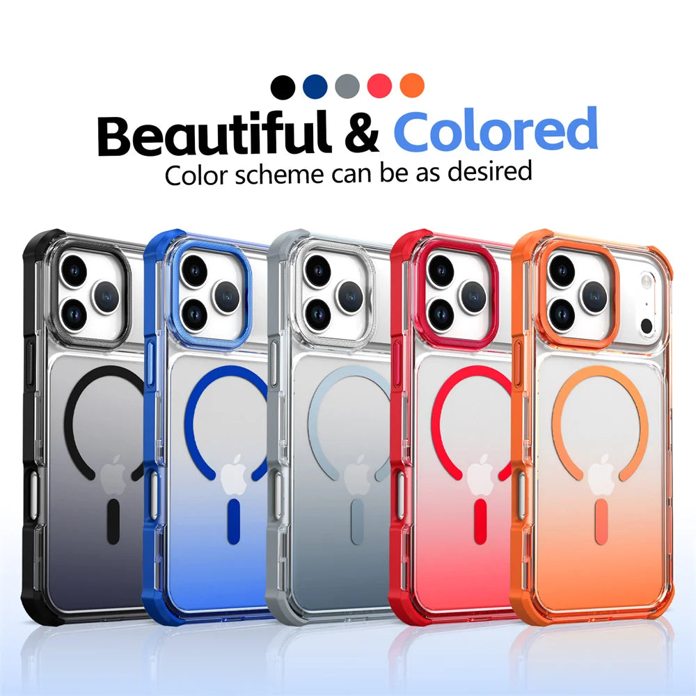 Premium Transparent Gradient MagSafe Case for iPhone 17 Series