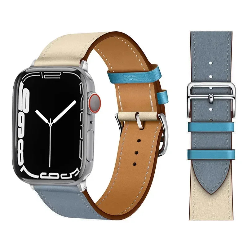 Premium Classic Leather Watch Strap for Apple Watch