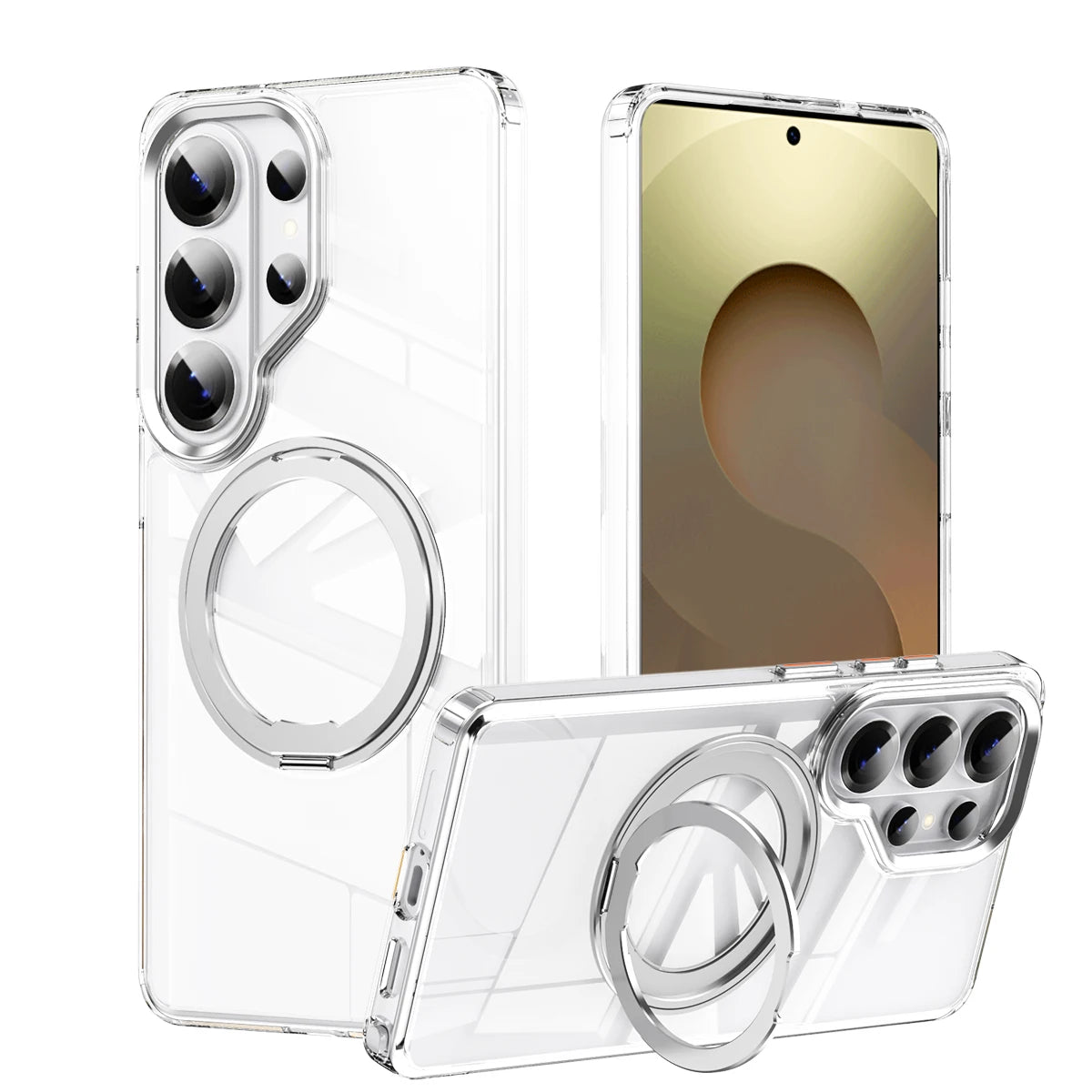 Shockproof Magnetic Case with Rotating Kickstand for Samsung Galaxy S26 Series