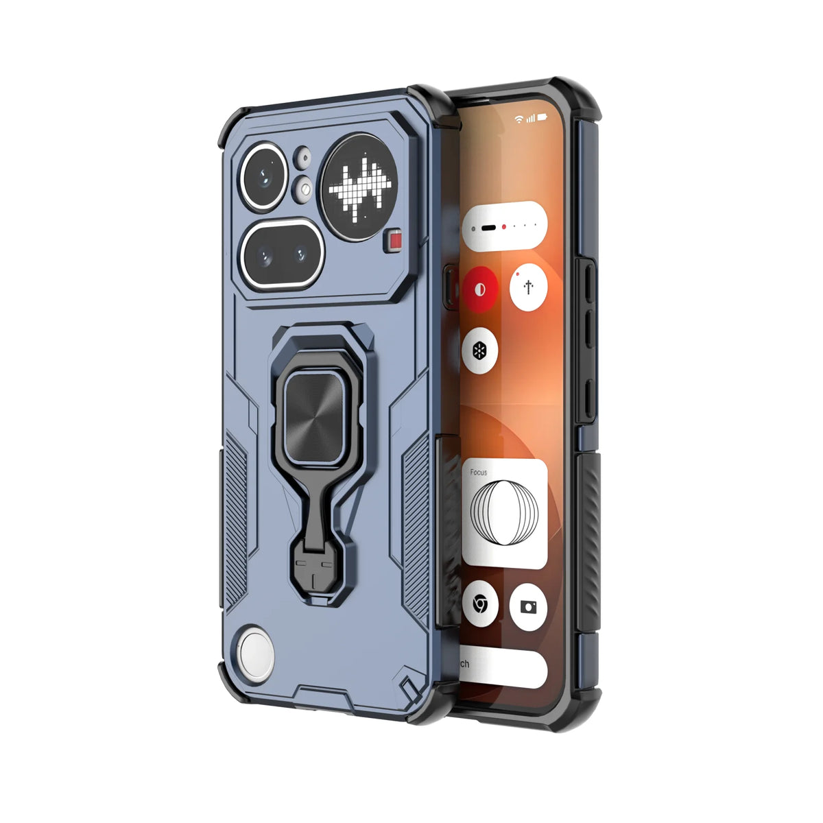 Metal Ring Kickstand Shockproof Case For Nothing Phone 4A