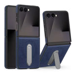 Samsung Galaxy Z Flip 7 PU Leather Magnetic Case with Stand