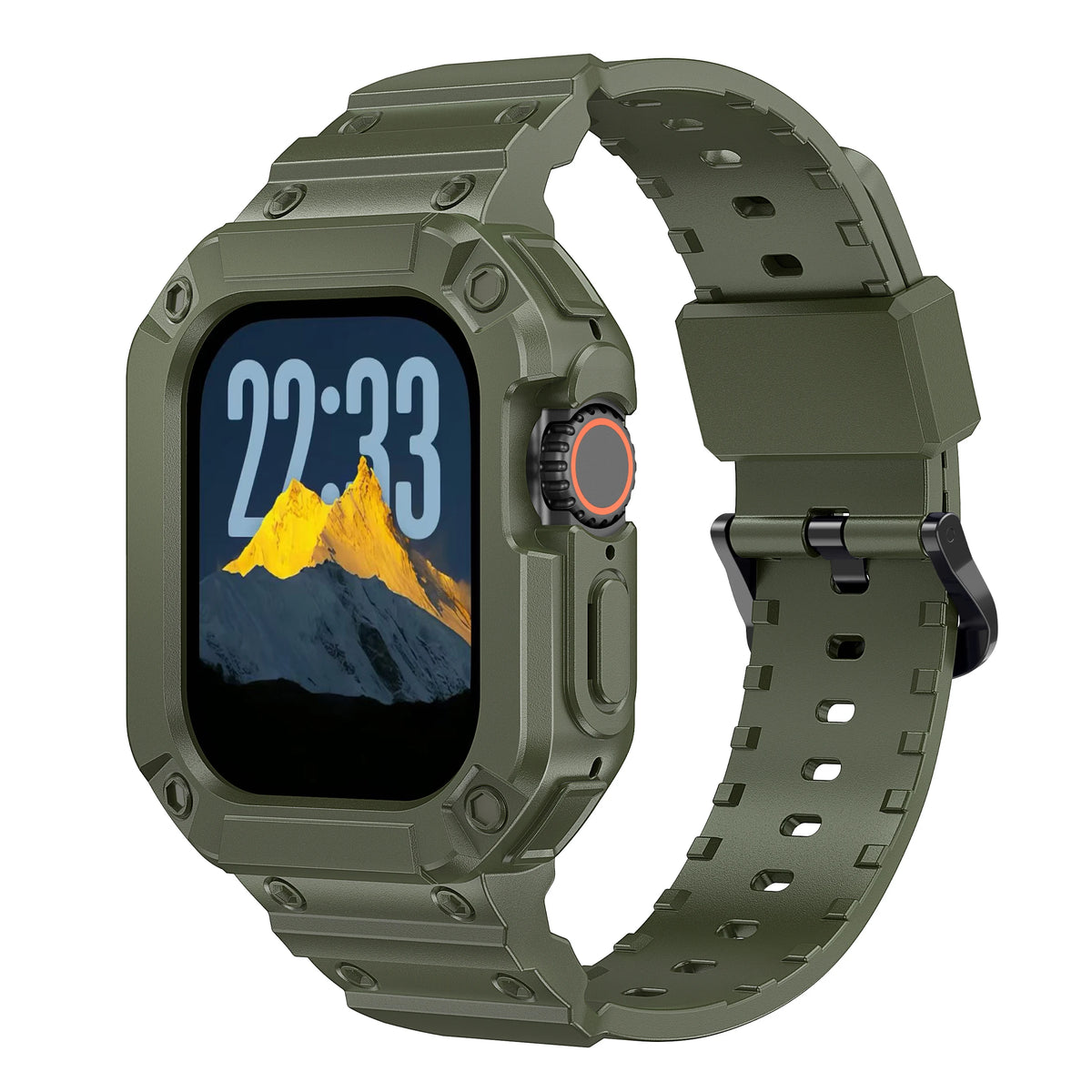 Shockproof TPU Silicone Bumper Case with Strap for Apple Watch Ultra
