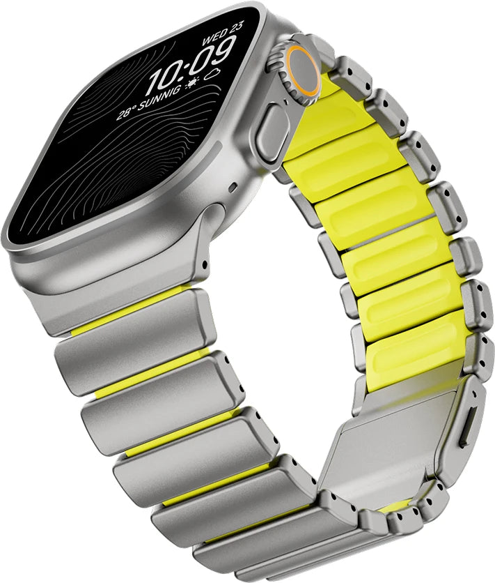 Stainless Steel and Rubber Magnetic Band for Apple Watch