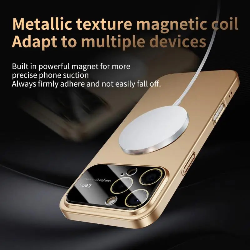 Hard Shell MagSafe Case with Lens Film Window for iPhone 16 Series