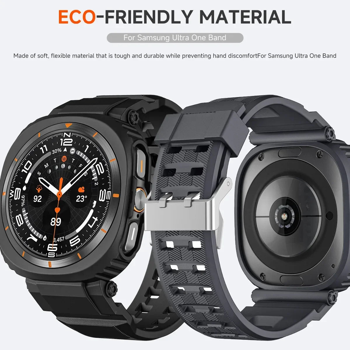 Integrated Case & Sport Silicone Band for Samsung Galaxy Watch Ultra and Samsung Galaxy Watch Ultra (2025)