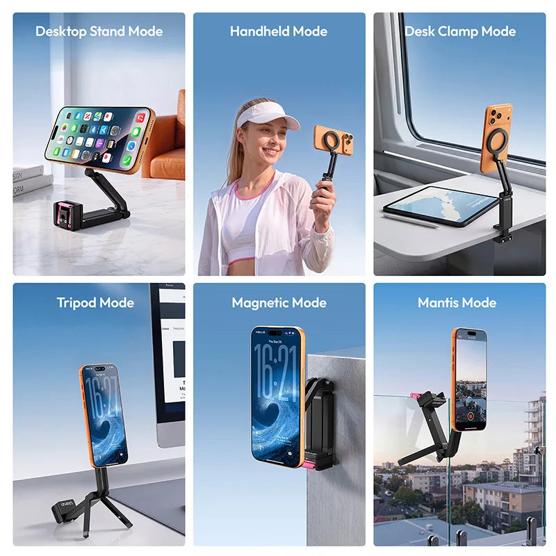 Ulanzi MA90 Overhead Phone Stand with Magnetic Selfie Stick