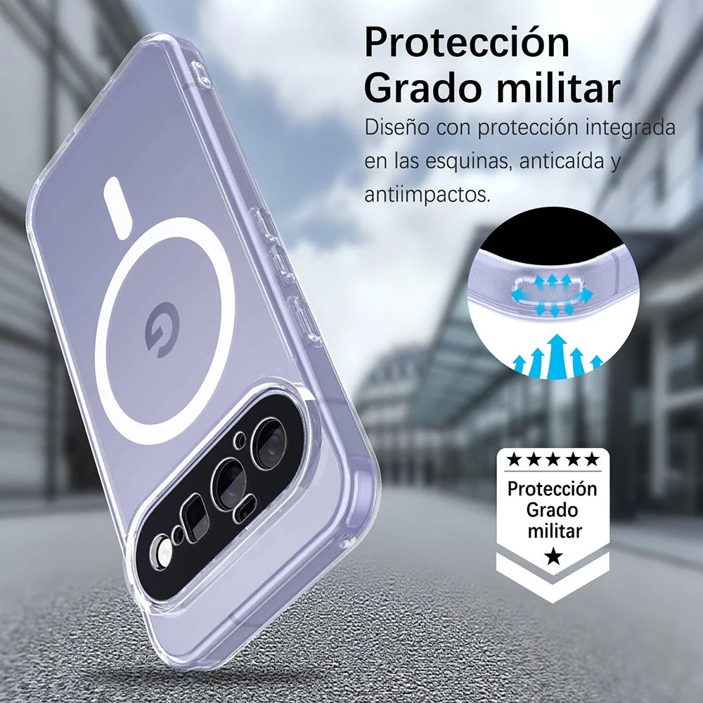 Clear Hybrid Magnetic Case with Military-Grade Corner Protection for Google Pixel 11 Series