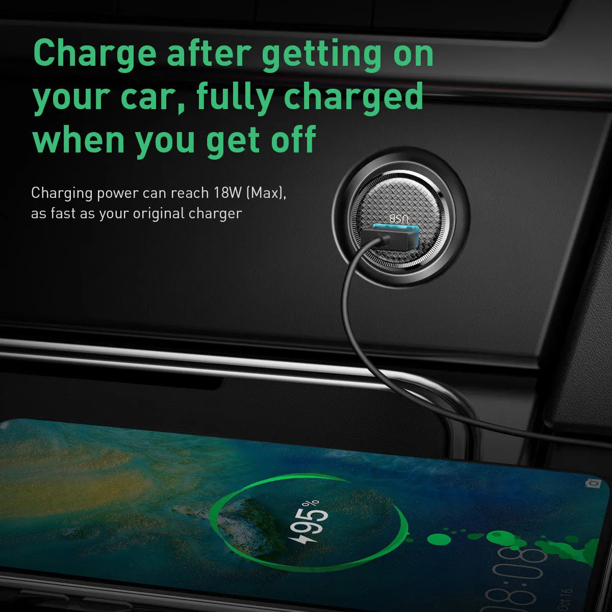 Baseus 18W Metal Car Charger
