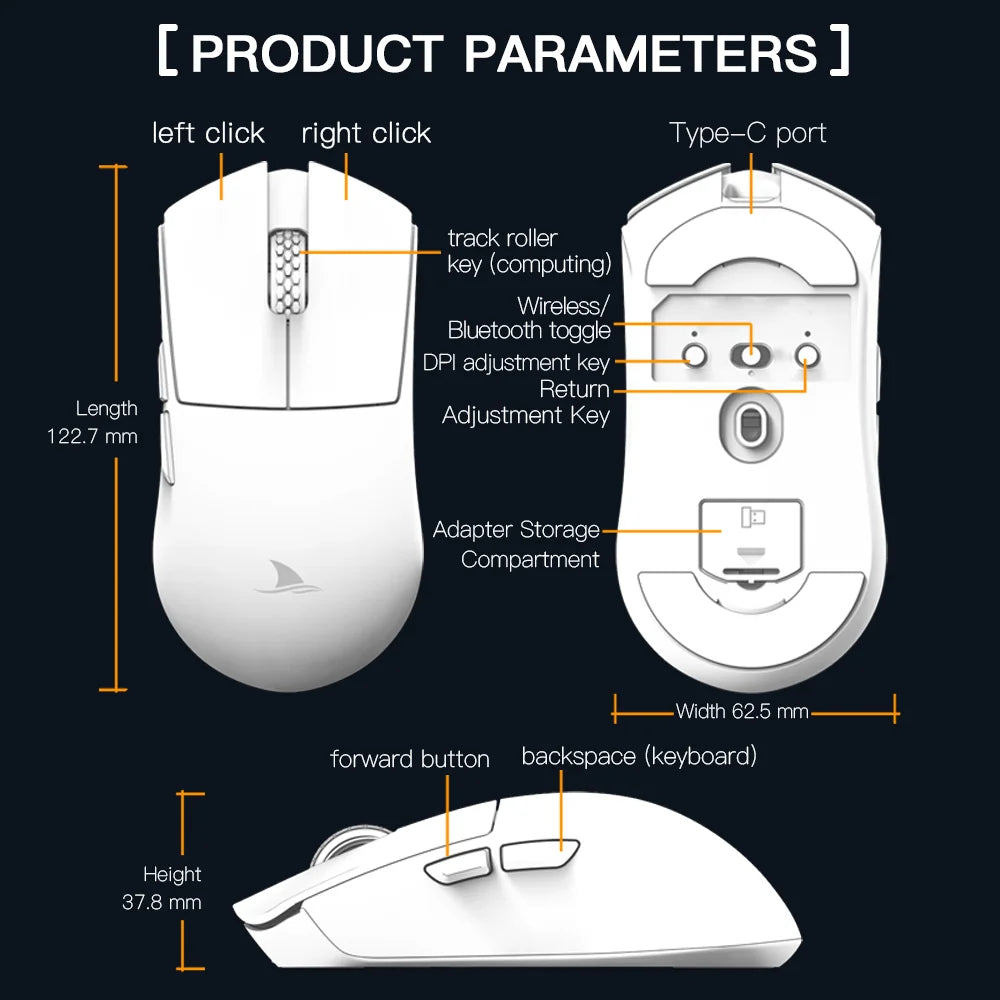 Darmoshark 30K DPI Wireless Gaming Mouse
