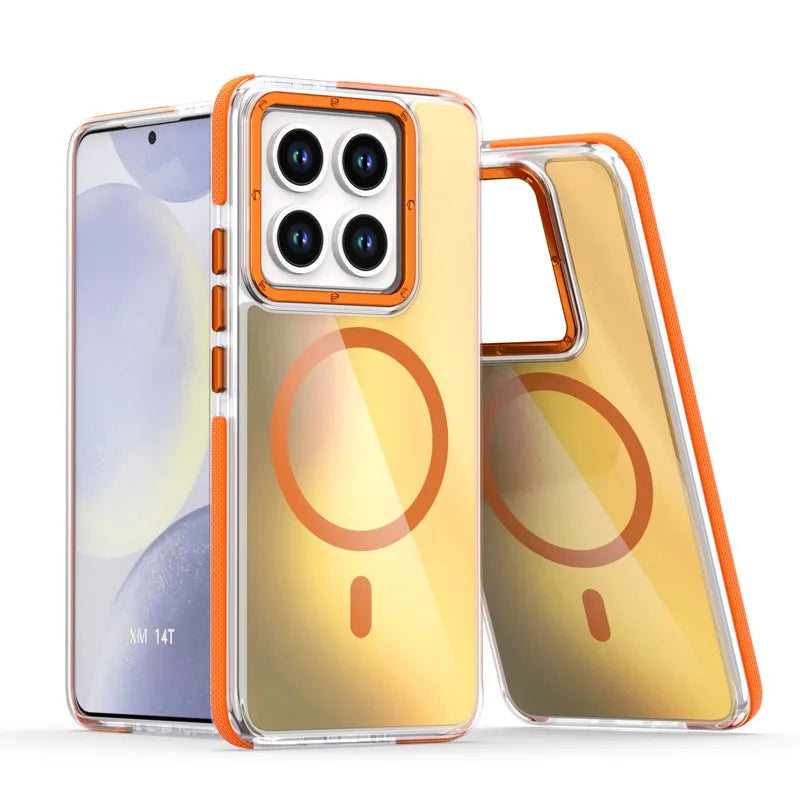Luxury TPU + Hard PC Anti-Yellow Magnetic Case for Xiaomi 14T Series