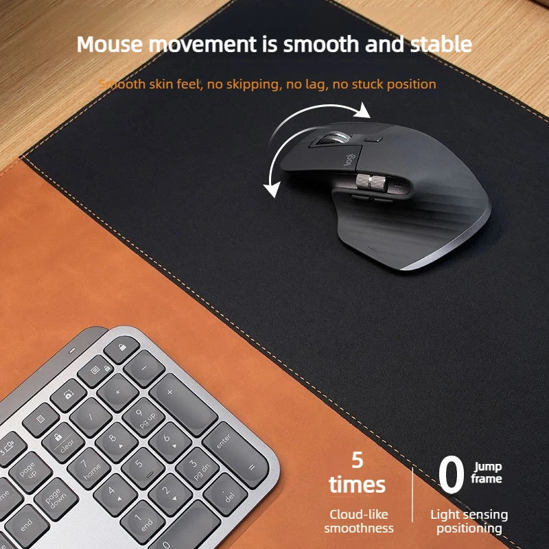 Reversible Leather and Cork Desk Mat Mouse Pad