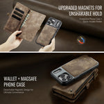 Leather Wallet Case with Zippered Coin Pouch for iPhone 18 Series