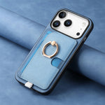 2-in-1 Detachable Leather Wallet Case with Card Slot & Ring Holder for iPhone 17 Series