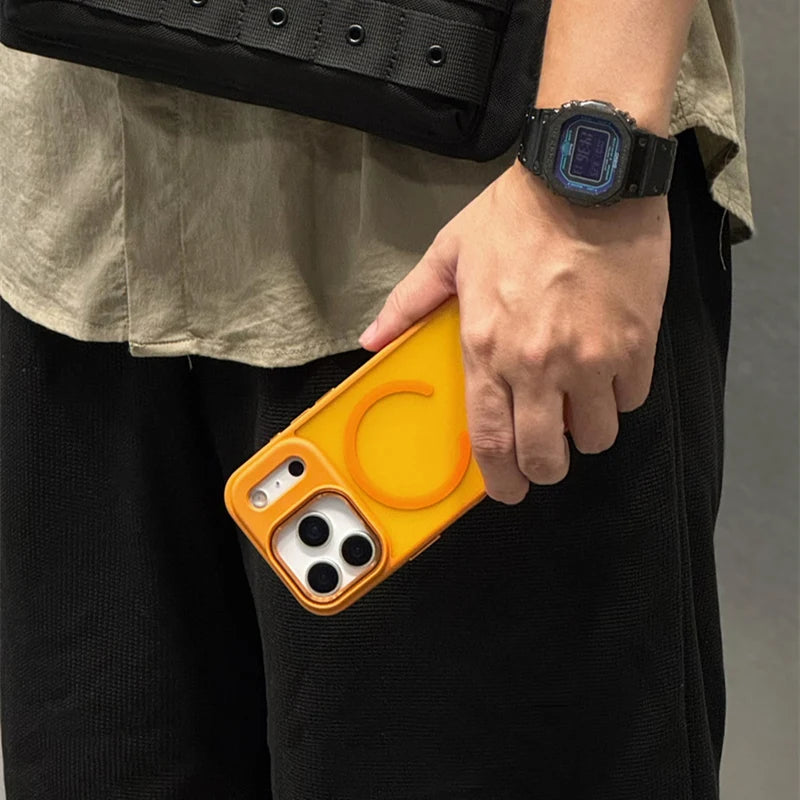 Heavy Duty Matte Translucent MagSafe Shockproof Case with Alloy Lens Cover for iPhone 17 Series