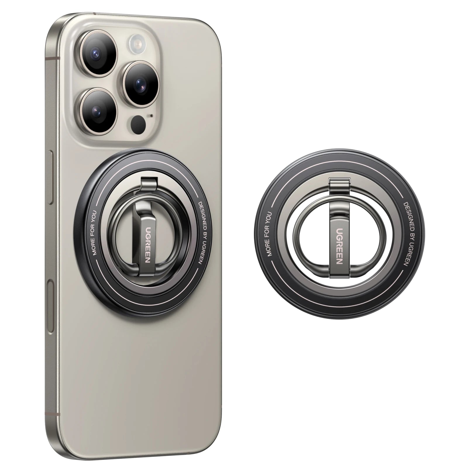 Double-Sided Magnetic MagSafe Ring Holder With 360° Rotation