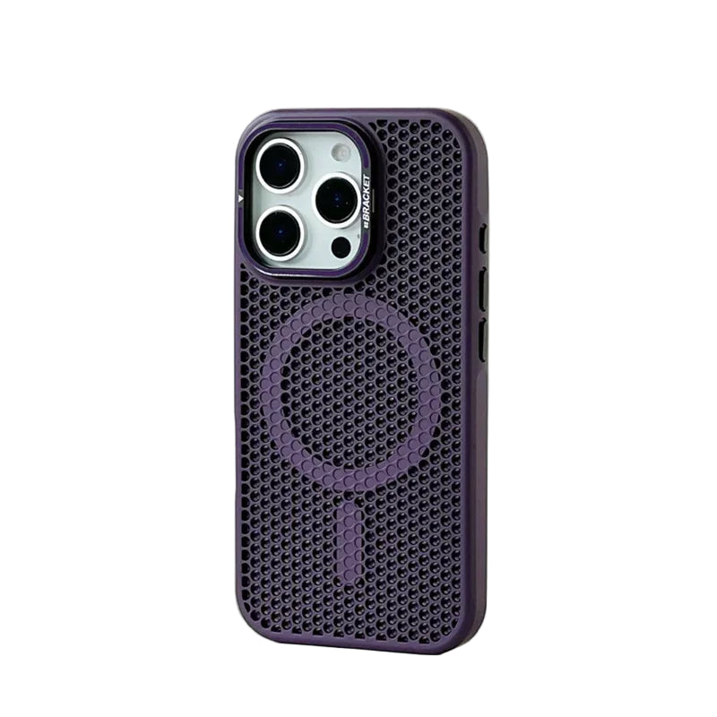 Shockproof Honeycomb Cooling MagSafe Case with Metal Lens Bracket for iPhone 16 Series