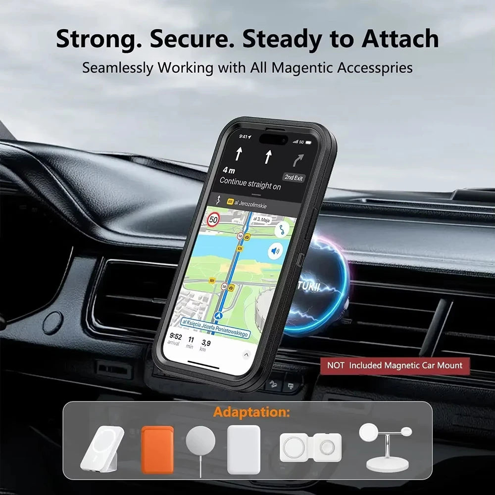 Military-Grade Armor MagSafe Case for iPhone 15 Series