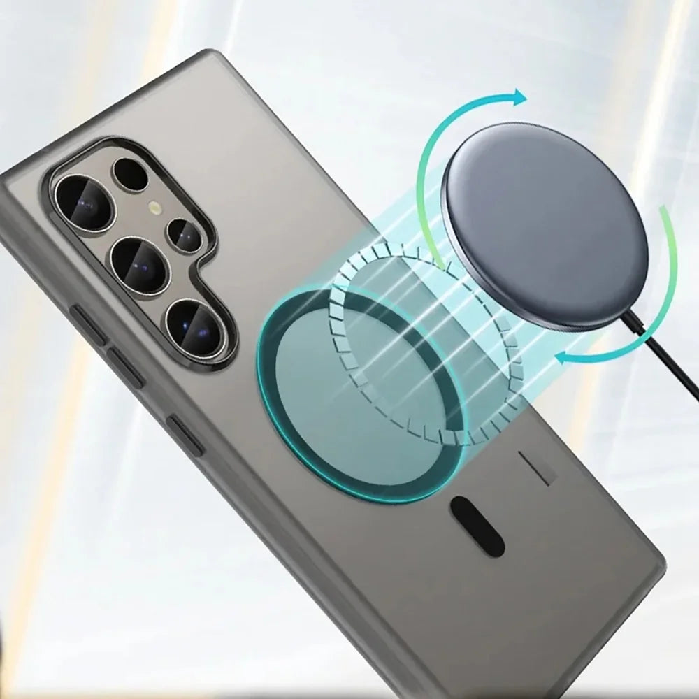 Shockproof Matte Candy Magnetic Case with Wrist Lanyard for Samsung Galaxy S25 Series