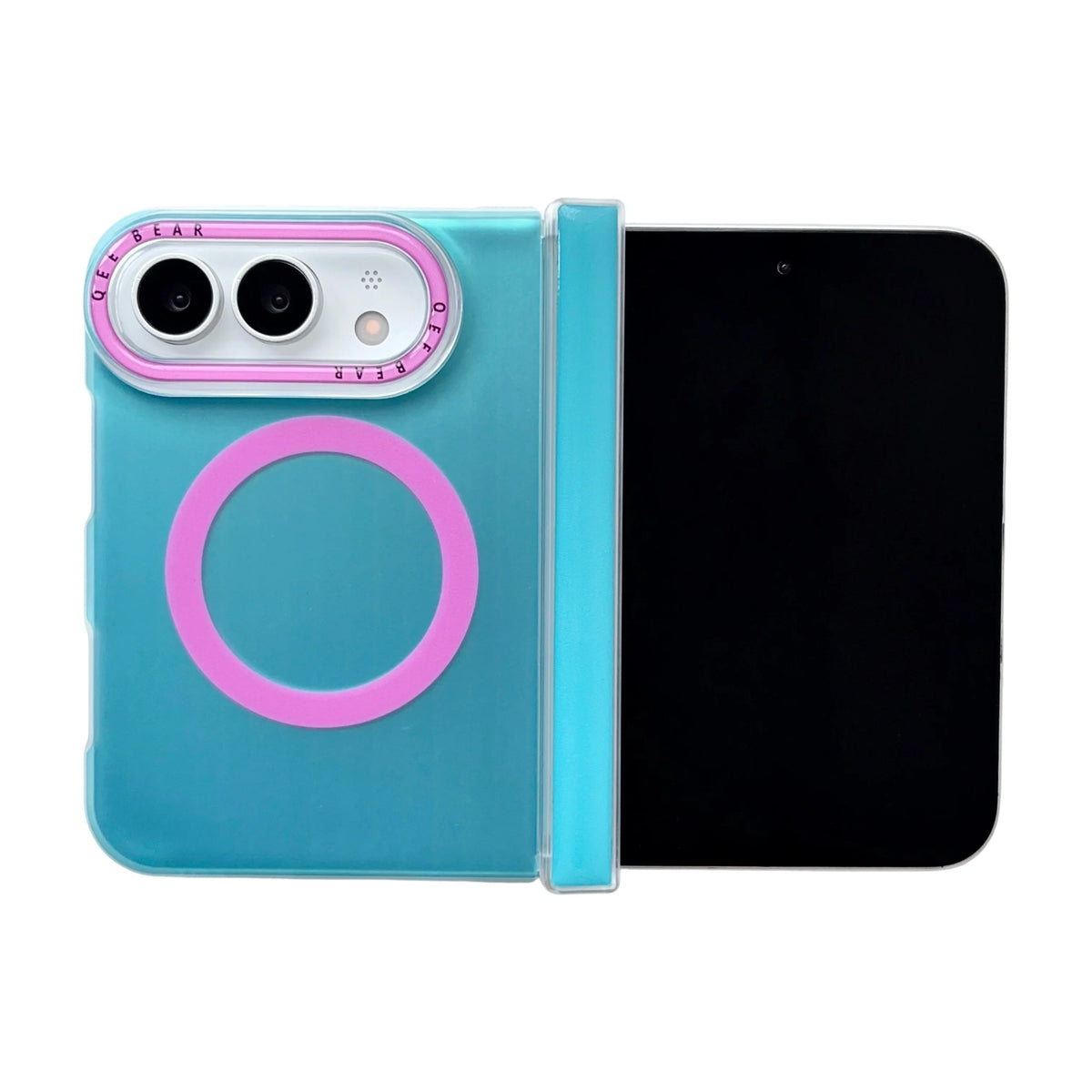 Slim Shockproof MagSafe Case with Color-Blocking Design for iPhone Duo